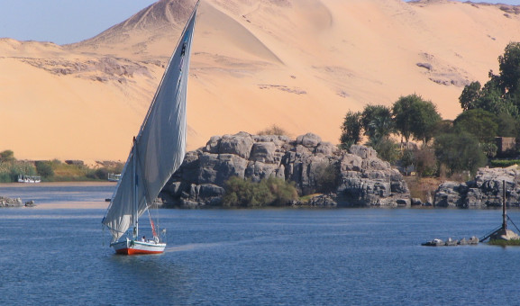 Imagem que ilustra o título: Cruzeiro no Rio Nilo